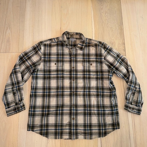 Carhartt Original Fit Plaid Flannel Casual Button Down Shirt Size XXL / 2XL - Picture 1 of 4